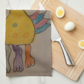 #ABC Art van kinderen, paascent Theedoek (Quarter Fold)