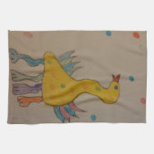 #ABC Art van kinderen, paascent Theedoek (Horizontaal)