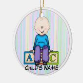ABC Baby Boy Keramisch Ornament (Links)