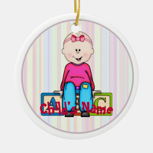 ABC Baby Keramisch Ornament (Voorkant)