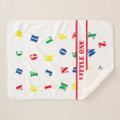 ABC Baby Meisje Sherpa Deken (Voorkant (horizontaal))