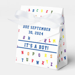 ABC-Baby shower Bedankdoosjes