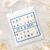 ABC-Baby shower Bedankzakje (Geknipt)