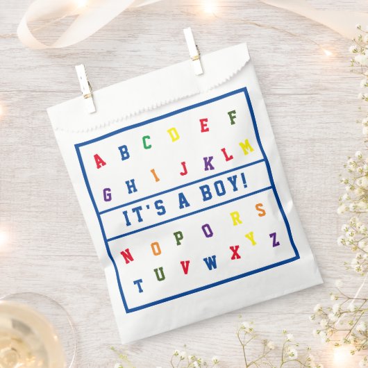 ABC-Baby shower Bedankzakje (Geknipt)