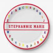 ABC Baby shower Papier Bord (Voorkant)