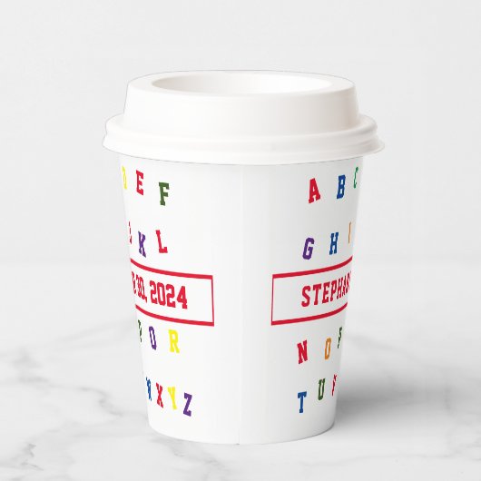 ABC Baby shower Papieren beker (Rechts)