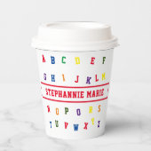 ABC Baby shower Papieren beker (Voorkant)