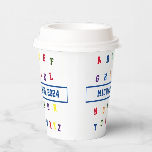 ABC Baby shower Papieren beker (Rechts)