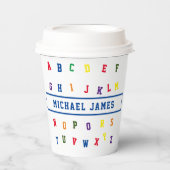 ABC Baby shower Papieren beker (Voorkant)