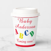 ABC-Baby shower Papieren Bekers (Voorkant)