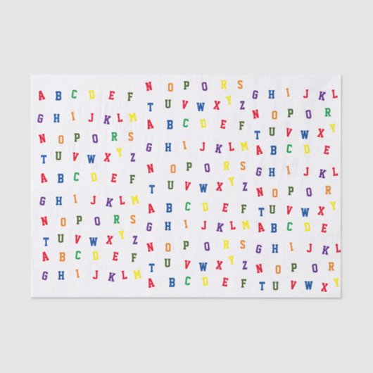 ABC Baby shower Tissue Paper Tissuepapier (Voorkant)