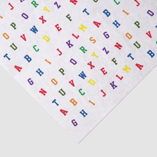 ABC Baby shower Tissue Paper Tissuepapier (Detail)