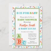 ABC Baby shower Uitnodiging neutraal Baby shower (Voorkant)