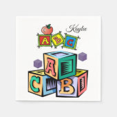 ABC Baby shower van kinderen, luiers Servet (Voorkant)