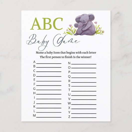 ABC-Baby showers (Voorkant)