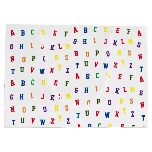 ABC Baby showers geschenkzak Groot Cadeauzakje (Achterkant)