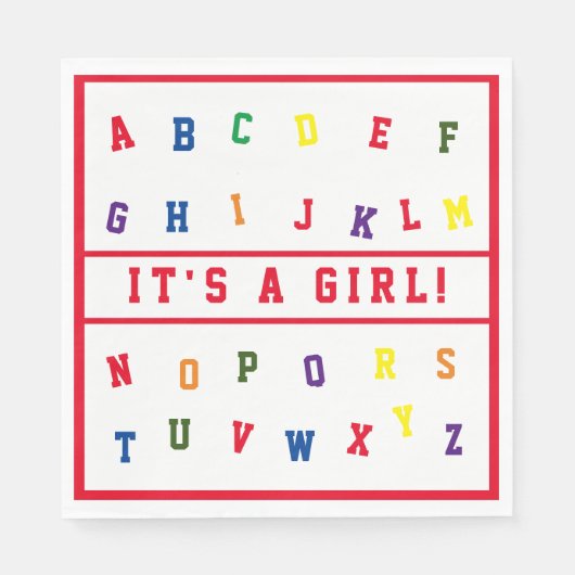 ABC Baby showers servet (Voorkant)
