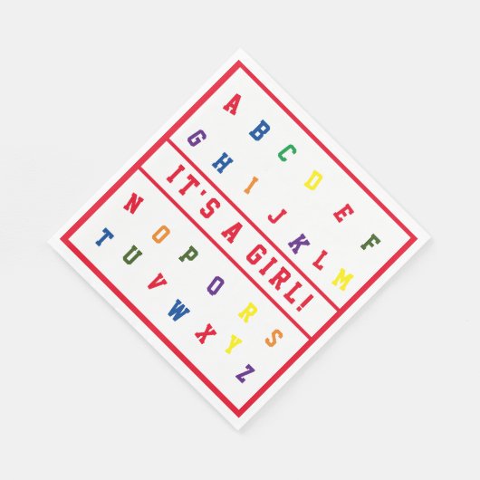 ABC Baby showers servet (Hoek)