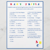 ABC Baby Trivia Spel Flyer (Voorkant)