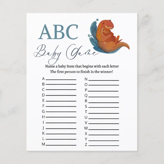ABC babydouchecamera zee otter thema (Voorkant)