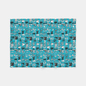 ABC blauw Fleece Deken (Voorkant (Horizontaal))