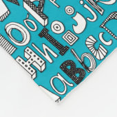 ABC blauw Fleece Deken (Hoek)
