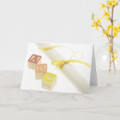 ABC Blocks en Diploma Afstuderen Kaart (Gele Bloem)