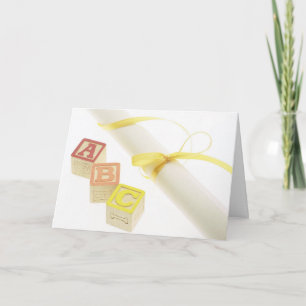 ABC Blocks en Diploma Afstuderen Kaart