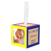 ABC Blocks Photo Birth Stats Keepsake Decoratie (Voorkant hoekig)