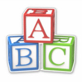 ABC Blocks Sticker (Voorkant)