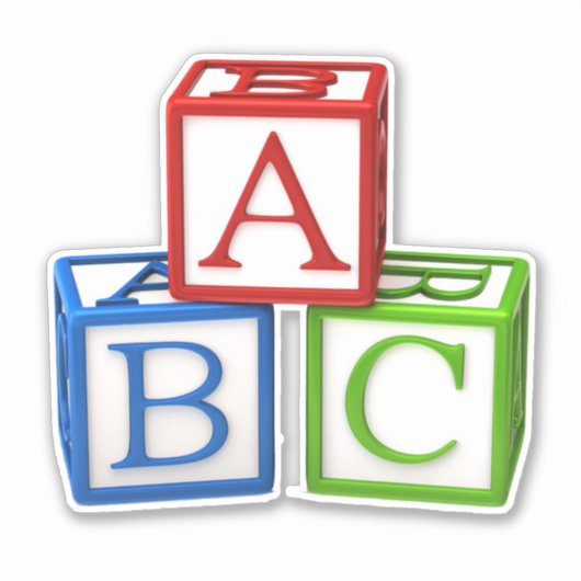 ABC Blocks Sticker (Voorkant)