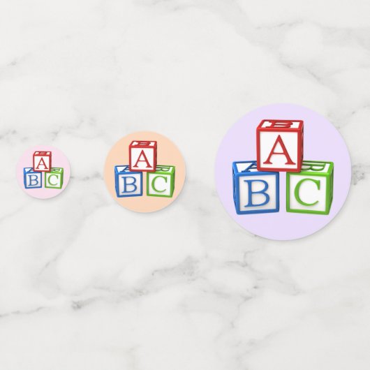 ABC-blokken Confetti (Achterkanten)
