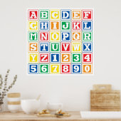 ABC-blokken Poster (Keuken)