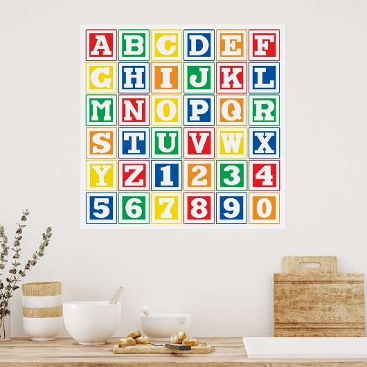 ABC-blokken Poster (Keuken)
