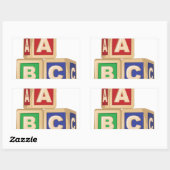 ABC-blokken Rechthoekige Sticker (Vel)