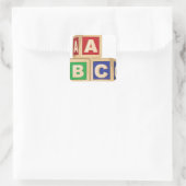 ABC-blokken Vierkante Sticker (Tas)