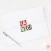 ABC-blokken Vierkante Sticker (Envelop)