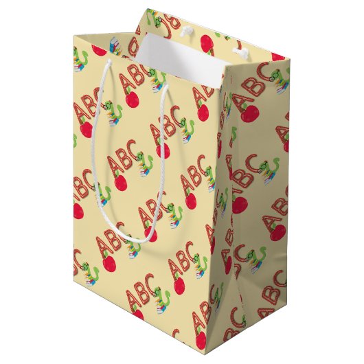 ABC Boekenwurm Medium Cadeauzakje (Voorkant Gekanteld)