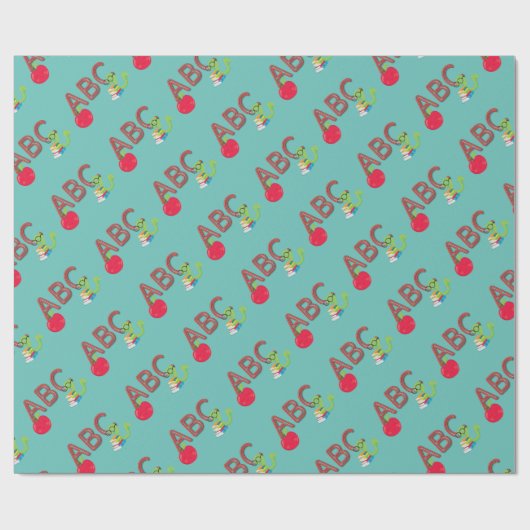 ABC-boekworm Cadeaupapier (Vlak)