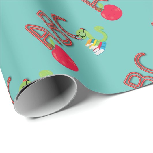 ABC-boekworm Cadeaupapier (Rol Hoek)