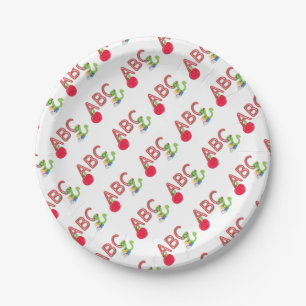 ABC-boekworm Papieren Bordje