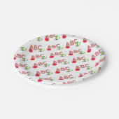 ABC-boekworm Papieren Bordje (Gekanteld)