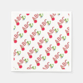 ABC-boekworm Servetten (Voorkant)