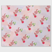 ABC Bookworm Pattern Wrapping Paper Cadeaupapier (Vlak)