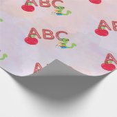 ABC Bookworm Pattern Wrapping Paper Cadeaupapier (Hoek)