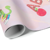 ABC Bookworm Pattern Wrapping Paper Cadeaupapier (Rol Hoek)