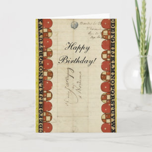 ABC Border Vintage Grootboek, Gefeliciteerd! Kaart