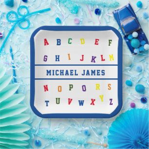 ABC Boy Baby shower Papier Bord
