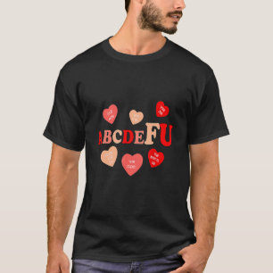 ABC.DE.FU Valentijnse  retro grappige harten valen T-shirt