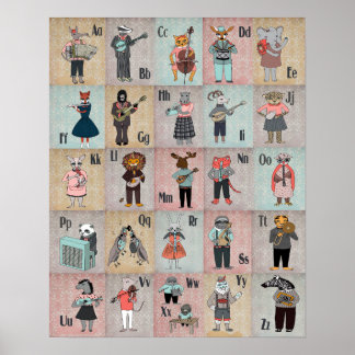 ABC Dieralfabet Band Poster